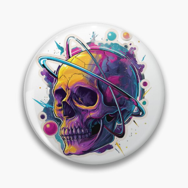 Item preview, Space Scientist Skull – Atomic Orbit Science Art Sticker designed and sold by GabrielTheMaker.