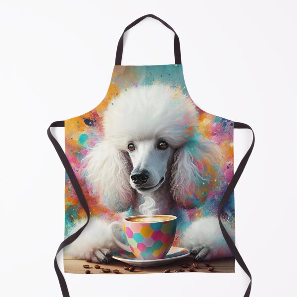 Item preview, White Standard Poodle Drinking Coffee designed and sold by The Coffee Critters.