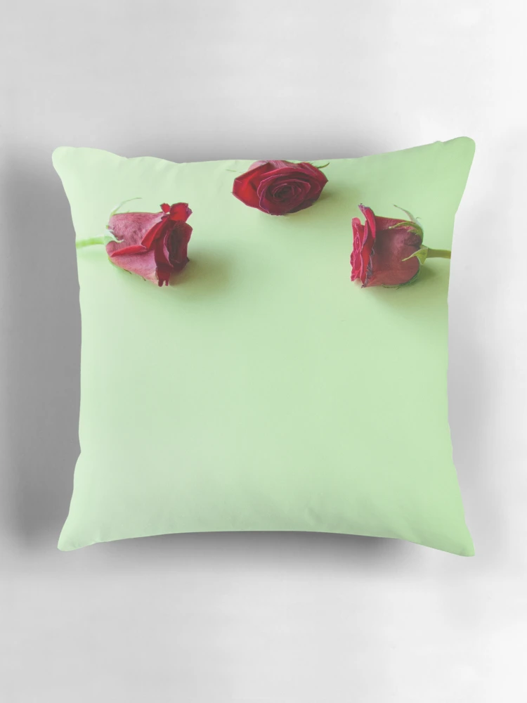 Thumbnail 3 of 4, Pillow, Three Red Roses designed and sold by RubyDelAngel.