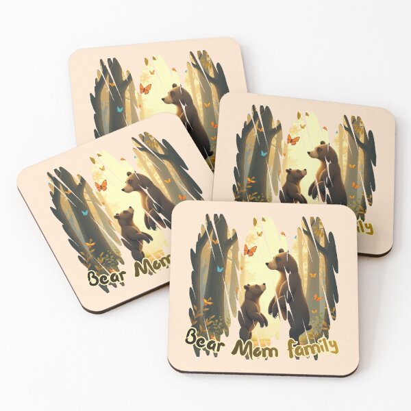 Item preview, Bear Mom Family - Hand-Illustrated Mother's Day - Golden Forest - Wildlife Family designed and sold by PriyaMagic.