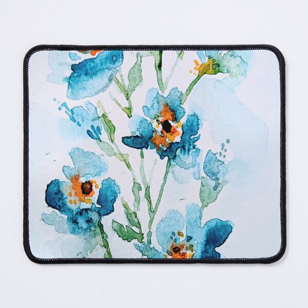 Item preview, Blue Watercolor Flowers designed and sold by Kara Draws.
