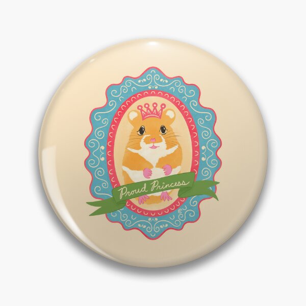 Item preview, Proud Princess Hamster Illustration | Cute Crowned Hamster Pet Lover Art designed and sold by Carrie Cantwell Art.