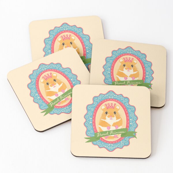 Item preview, Proud Princess Hamster Illustration | Cute Crowned Hamster Pet Lover Art designed and sold by Carrie Cantwell Art.