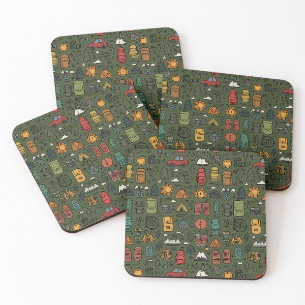 Item preview, Olive Green Dense Camping Equipment Art designed and sold by Piotrek0001.