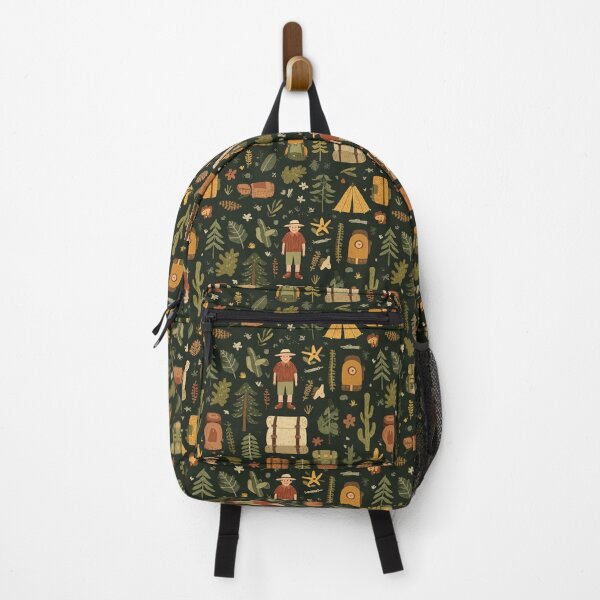 Item preview, Dark Retro Style Camping Life Mosaic designed and sold by Piotrek0001.