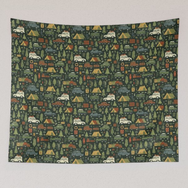 Item preview, Forest Green Tents and Campers Landscape designed and sold by Piotrek0001.