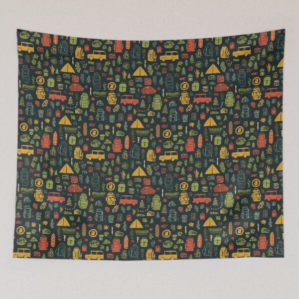 Item preview, Dark Blue Colorful Travel and Hike Art designed and sold by Piotrek0001.