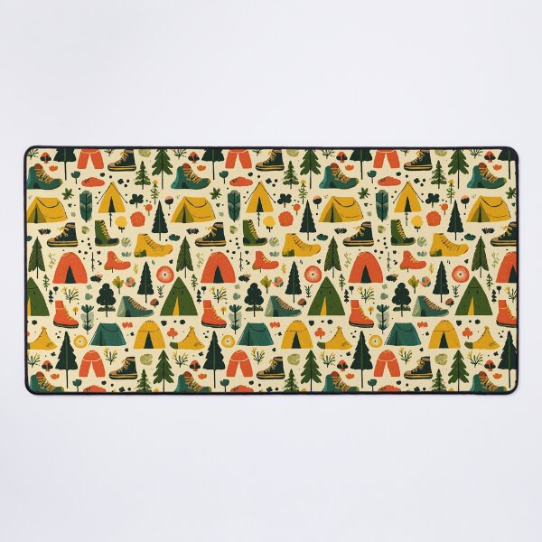 Item preview, Colorful Forest Tents on Beige Background designed and sold by Piotrek0001.