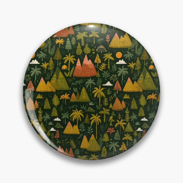 Item preview, Stylized Green Forest and Mountains Art designed and sold by Piotrek0001.