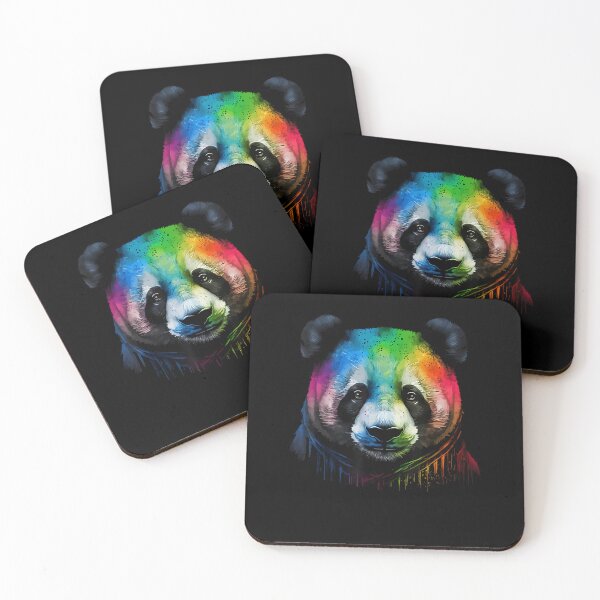 Item preview, Panda Colorful Pop Art Splash Art Tie Dye Rainbow designed and sold by Boutkimaewab.