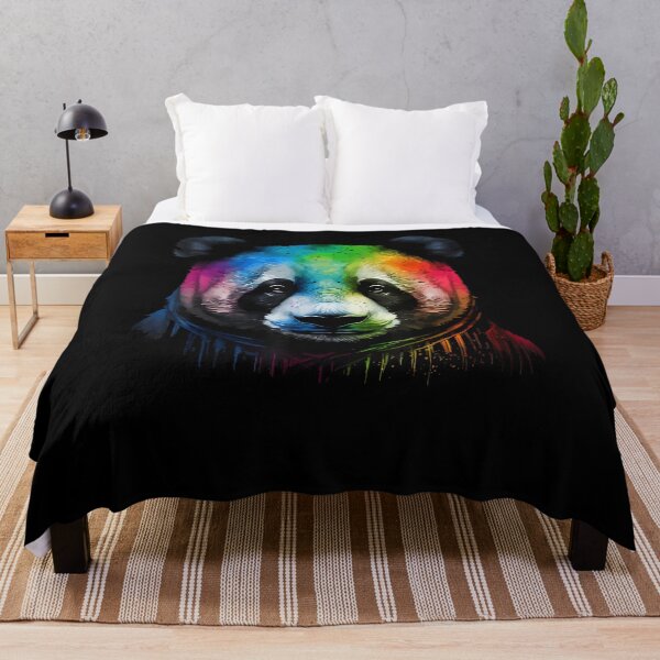 Item preview, Panda Colorful Pop Art Splash Art Tie Dye Rainbow designed and sold by Boutkimaewab.