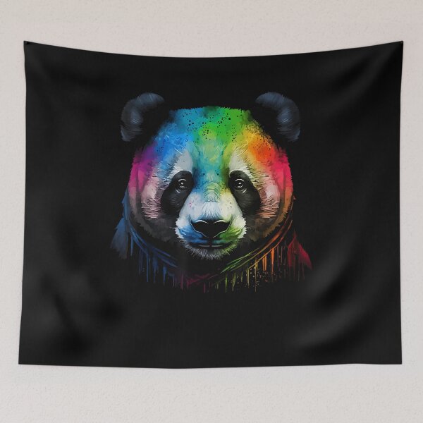 Item preview, Panda Colorful Pop Art Splash Art Tie Dye Rainbow designed and sold by Boutkimaewab.