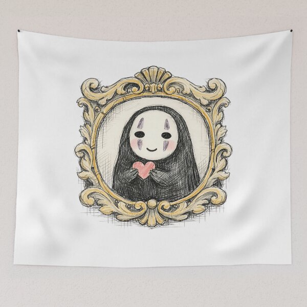 Item preview, NO FACE WITH ANTIQUE OVAL MIRROR designed and sold by LIS AND MELIVERSO.