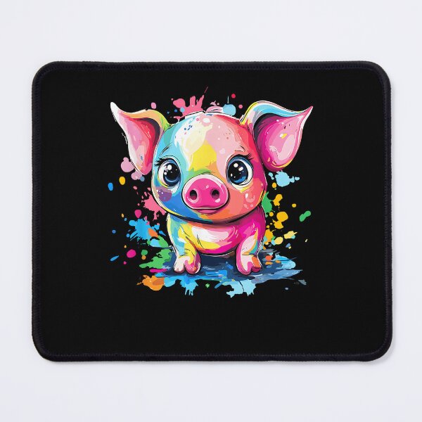 Item preview, Rainbow Piggy Cute Colorful Animal Splash Art designed and sold by Boutkimaewab.