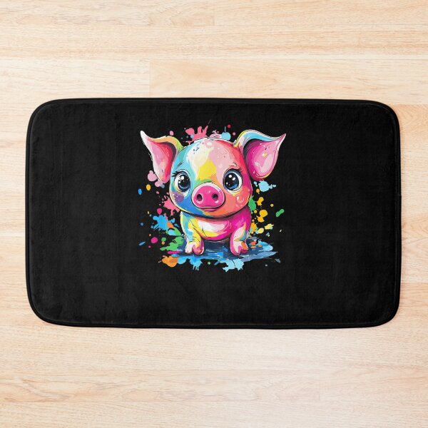 Item preview, Rainbow Piggy Cute Colorful Animal Splash Art designed and sold by Boutkimaewab.