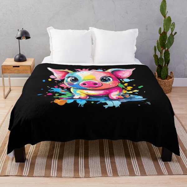 Item preview, Rainbow Piggy Cute Colorful Animal Splash Art designed and sold by Boutkimaewab.
