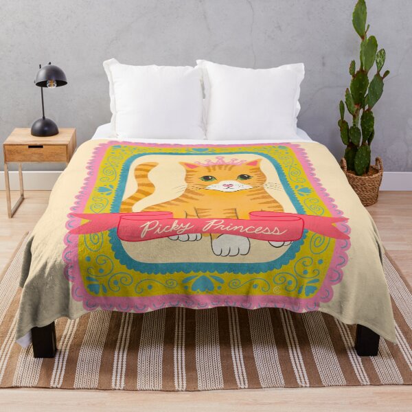 Item preview, Picky Princess Cat Illustration | Cute Orange Tabby Cat Lover Art designed and sold by Carrie Cantwell Art.
