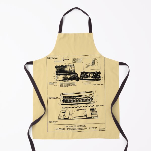Item preview, Japanese Type 97 Hand Grenade Packing Diagram WWII Technical Illustration designed and sold by MilitaryMart.