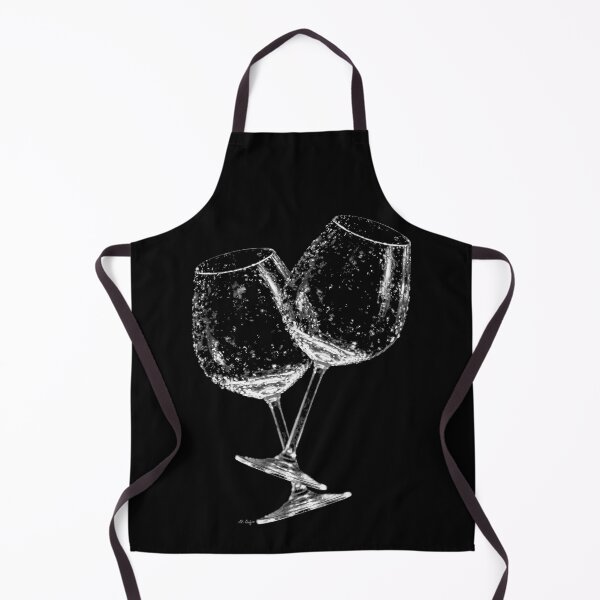 Item preview, It Takes Two Black And White Wine Glass Art 2 designed and sold by Sharon Cummings Art.