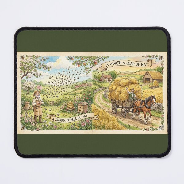 Item preview, A Swarm of Bees in May - British Folklore Beekeeper Art designed and sold by Englandbear.
