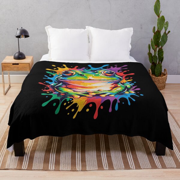 Item preview, Cute Colorful Frog Art Paint Splash Amphibian Lover designed and sold by Boutkimaewab.