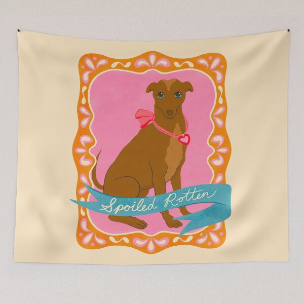 Item preview, Spoiled Rotten Sighthound Illustration | Cute Italian Greyhound Dog Art designed and sold by Carrie Cantwell Art.