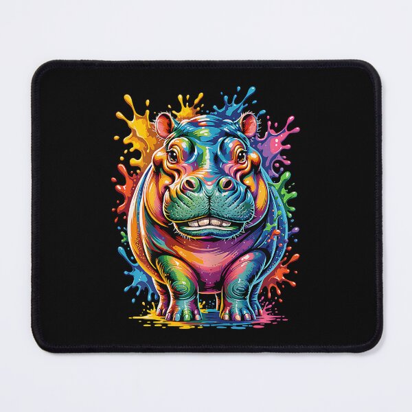 Item preview, Cute Colorful Hippo Fun Rainbow Paint Splash Art designed and sold by Boutkimaewab.