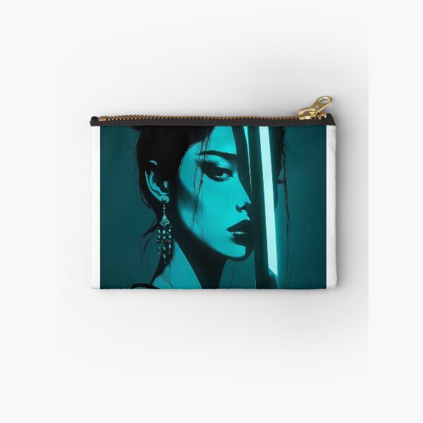 Item preview, Beautiful Samurai woman in Vivid Turquoise  designed and sold by Velvet Smoke Images.