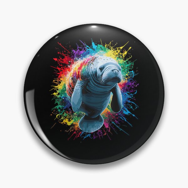 Item preview, Colorful Paint Splash Cute Manatee Art Graphic designed and sold by Boutkimaewab.