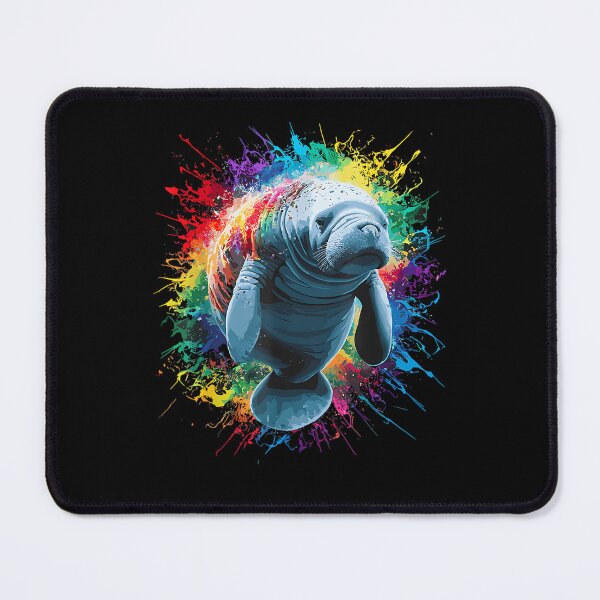 Item preview, Colorful Paint Splash Cute Manatee Art Graphic designed and sold by Boutkimaewab.