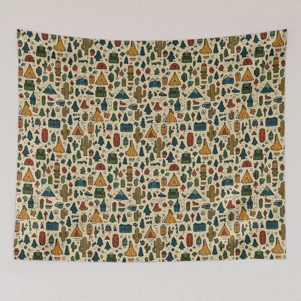 Item preview, Light Cream  Drawn Desert Camping designed and sold by Piotrek0001.