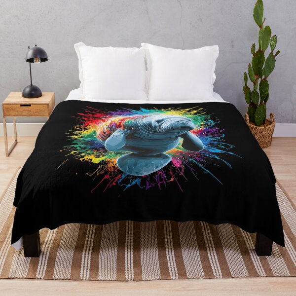Item preview, Colorful Paint Splash Cute Manatee Art Graphic designed and sold by Boutkimaewab.