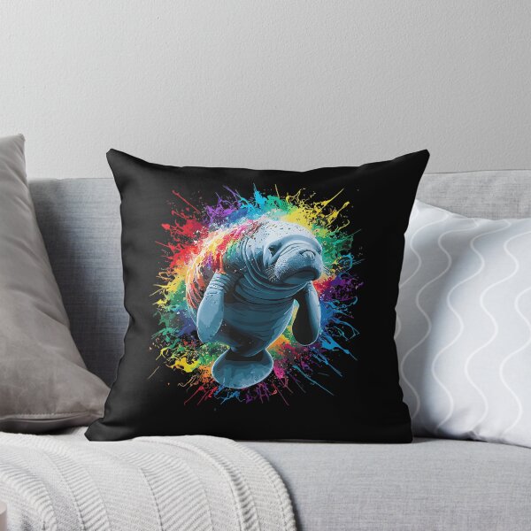 Item preview, Colorful Paint Splash Cute Manatee Art Graphic designed and sold by Boutkimaewab.