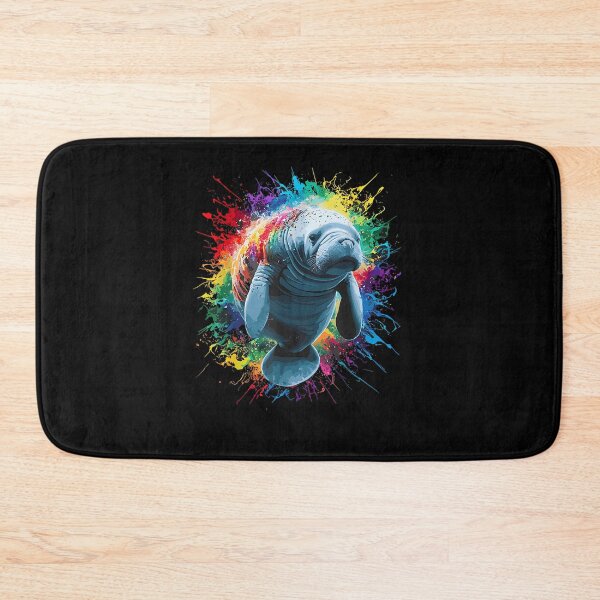 Item preview, Colorful Paint Splash Cute Manatee Art Graphic designed and sold by Boutkimaewab.