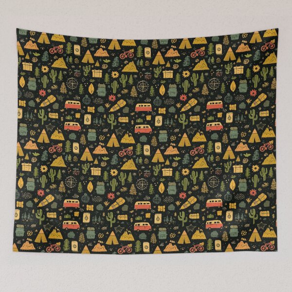 Item preview, Dark Blue Wild West Desert Camping Art designed and sold by Piotrek0001.