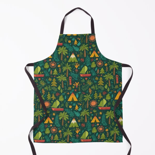 Item preview, Dark Teal Jungle and Sailboat Pattern designed and sold by Piotrek0001.