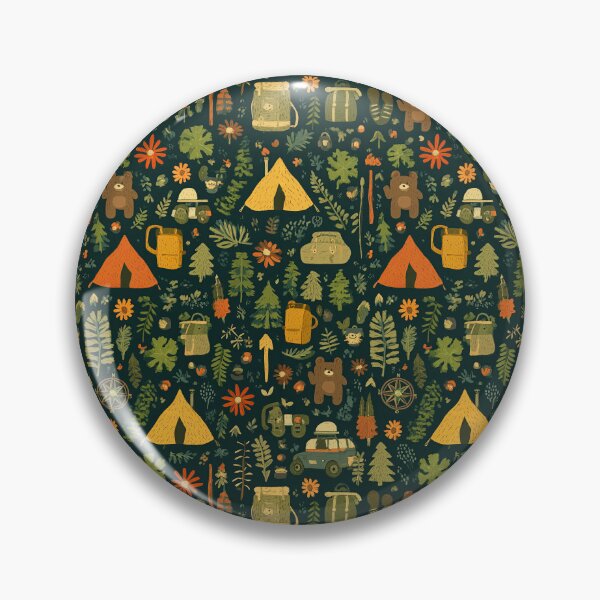Item preview, Dark Green Dense Woodland Camping Grid designed and sold by Piotrek0001.