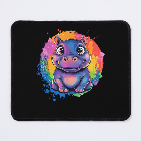 Item preview, Cute Hippo Colorful Rainbow Splash Art designed and sold by Boutkimaewab.