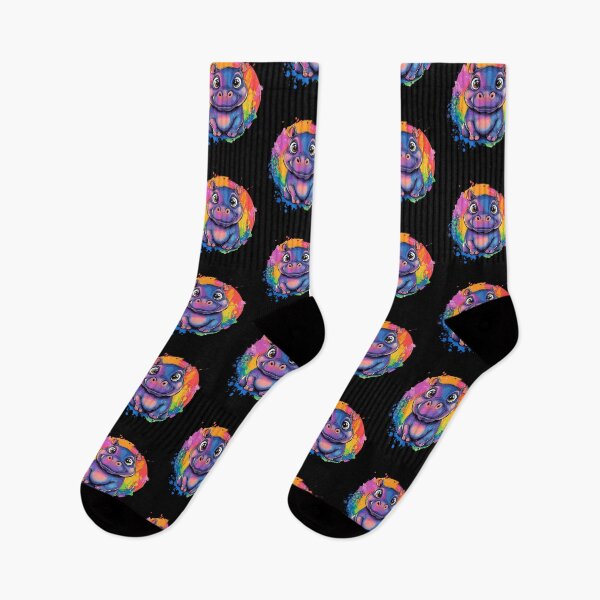 Item preview, Cute Hippo Colorful Rainbow Splash Art designed and sold by Boutkimaewab.