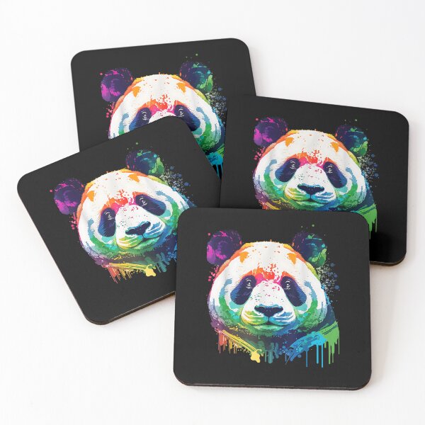 Item preview, Panda Colorful Pop Art Splash Art Tie Dye Rainbow designed and sold by Boutkimaewab.