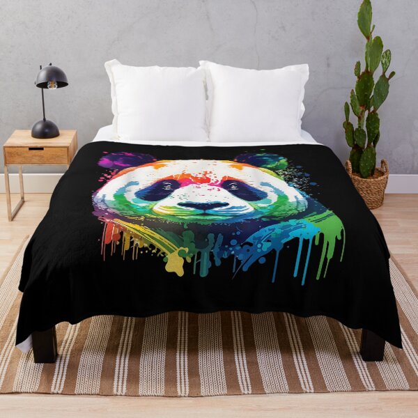 Item preview, Panda Colorful Pop Art Splash Art Tie Dye Rainbow designed and sold by Boutkimaewab.