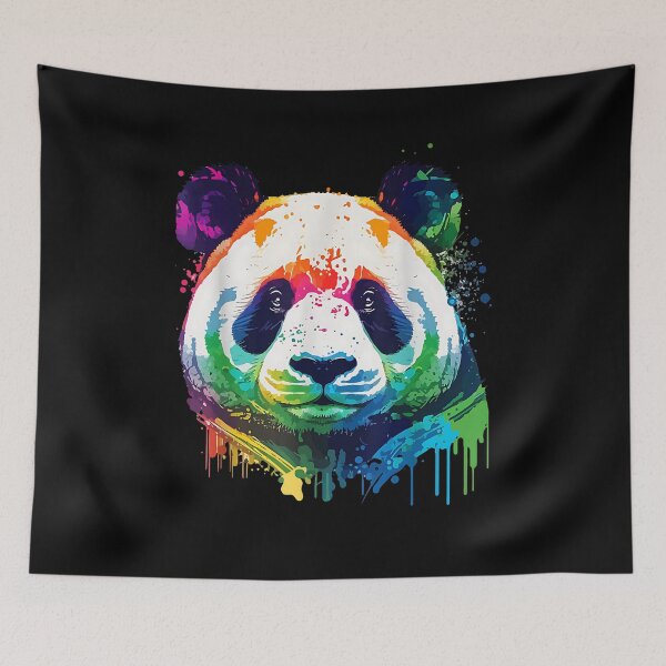 Item preview, Panda Colorful Pop Art Splash Art Tie Dye Rainbow designed and sold by Boutkimaewab.