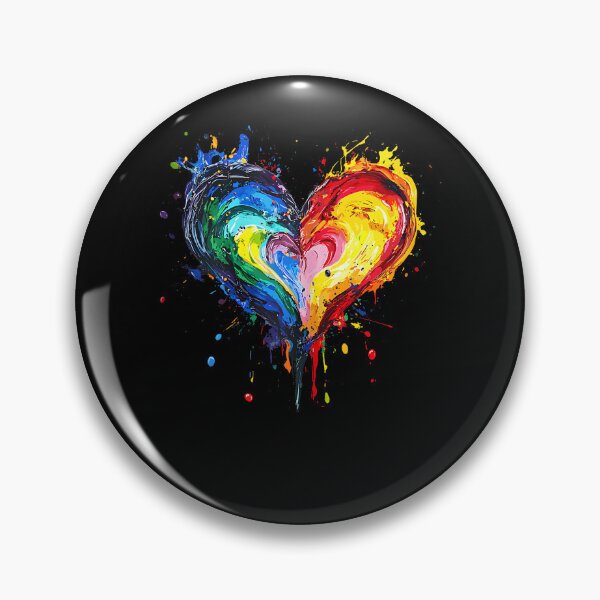 Item preview, Colorful Rainbow Heart Paint Splash Abstract Love designed and sold by Boutkimaewab.