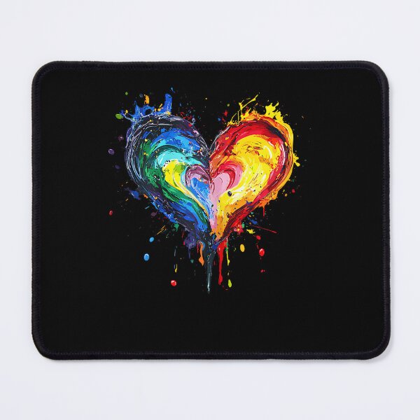 Item preview, Colorful Rainbow Heart Paint Splash Abstract Love designed and sold by Boutkimaewab.