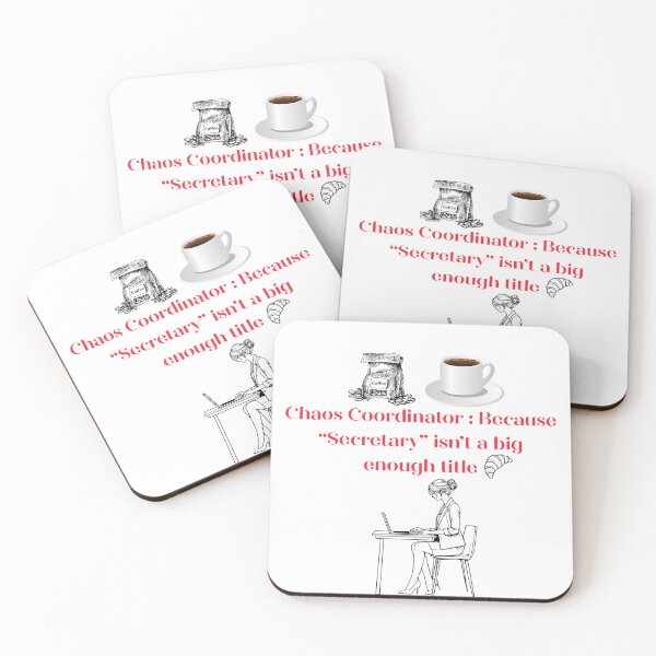 Item preview, Funny Secretary Chaos Coordinator Office Humor Quote Design designed and sold by FunSticky14.