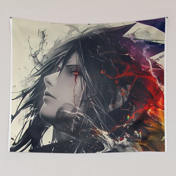 Item preview, Crimson Eye Warrior – Dark Anime Cosmic Aesthetic designed and sold by Dyan4.