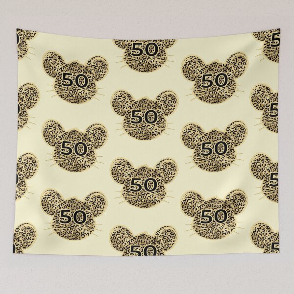 Item preview, 50th Birthday Leopard Mouse designed and sold by minimalartstory.