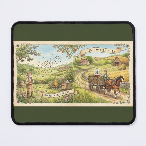 Item preview, A Swarm of Bees in July - Whimsical Folklore Art designed and sold by Englandbear.