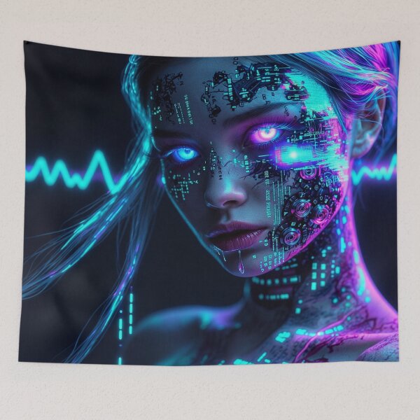 Item preview, Binary Existence Sci-Fi Matrix Inspired Illustration designed and sold by Insomnia Art Designs.