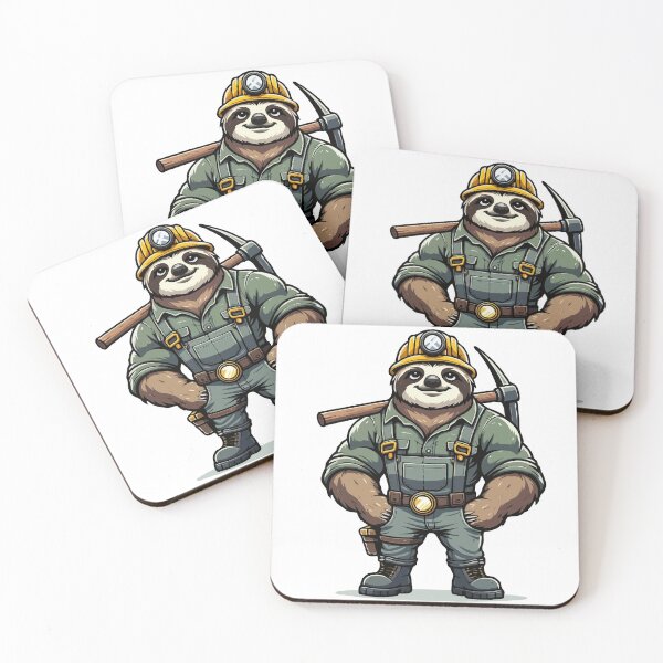 Item preview, Funny Miner Sloth – Hardworking Sloth Humor Design designed and sold by CyfroweMysli.